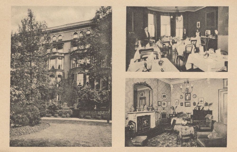 Restaurant Hotel Powis Square Bayswater London Antique Postcard