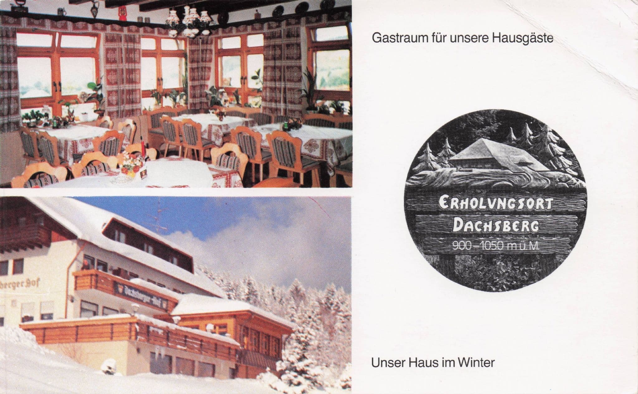Restaurant In Dachsberg Hotel Pension Germany Postcard