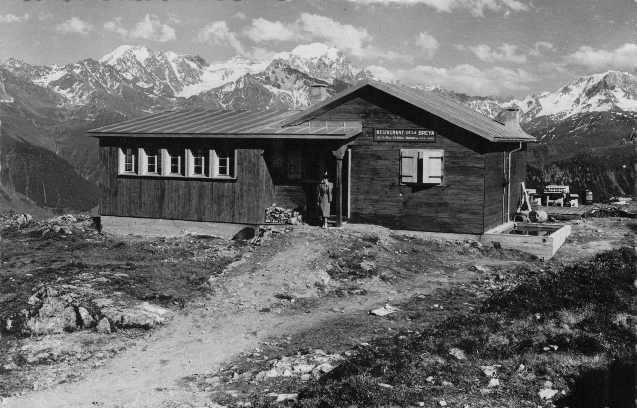 Restaurant La Breya Champex Switzerland Old RPC Postcard