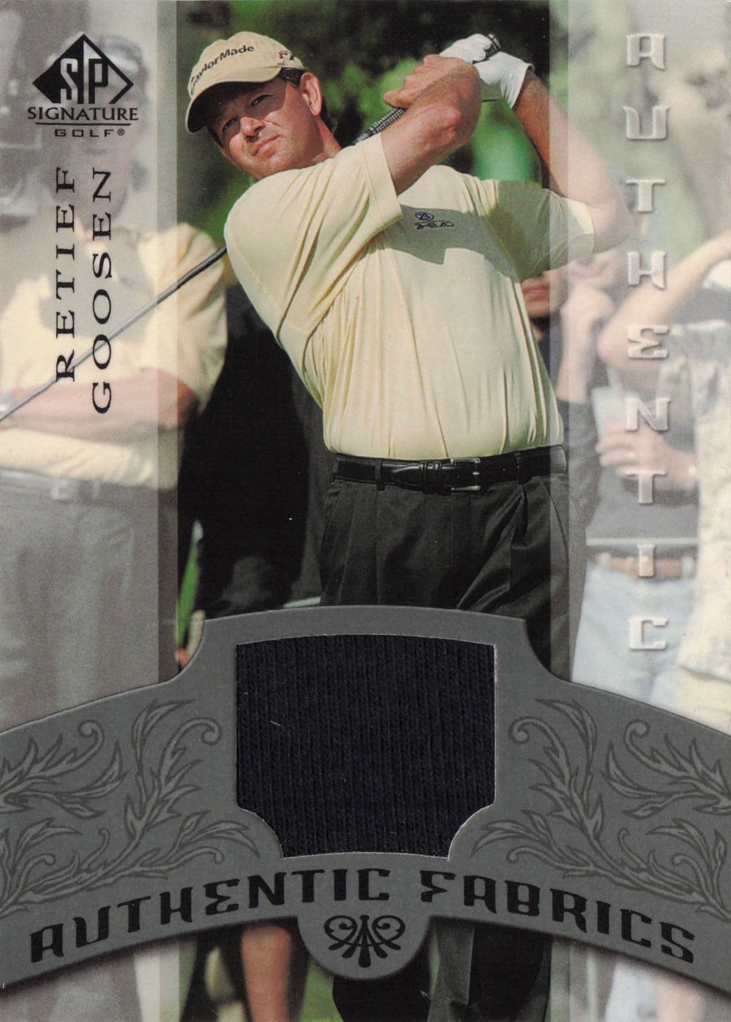 Retief Goosen Authentic Fabrics 2005 SP Golf Upper Deck Worn Shirt Card
