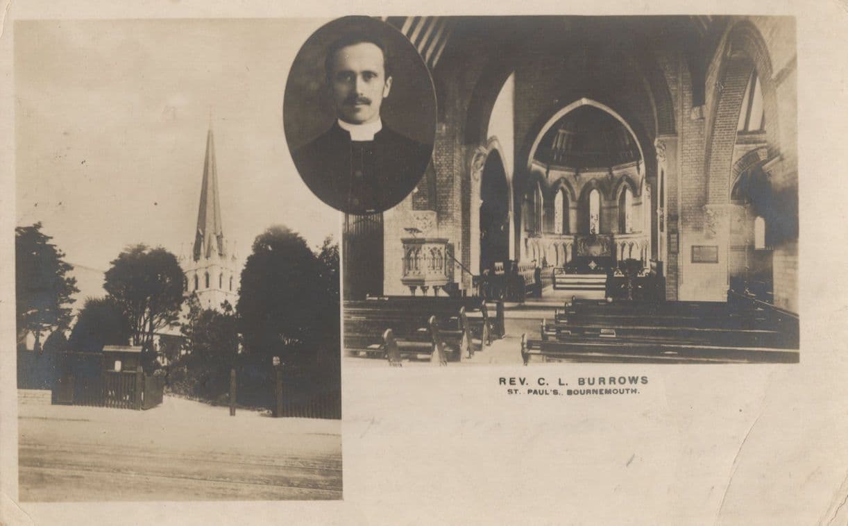 Reverend Burrows of Bournemouth Dorset Old WW1 Religious Postcard