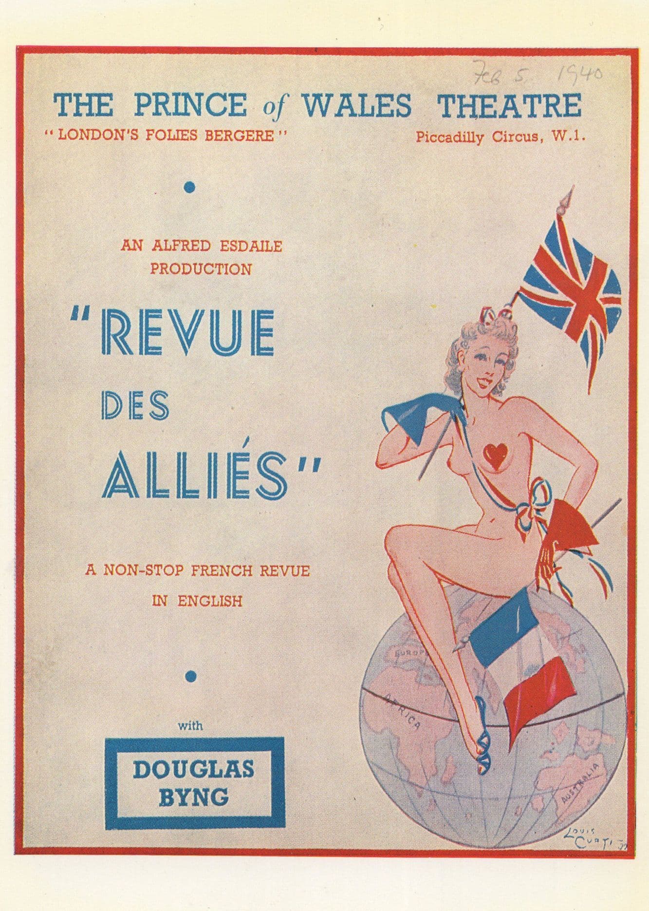 Revue Des Allies Military Revue London Theatre Poster Postcard