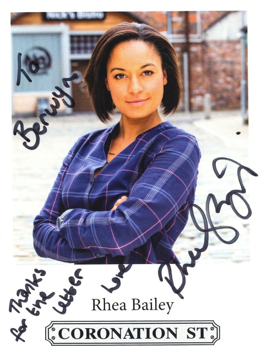 Rhea Bailey Coronation Street RARE Hand Signed Cast Card Photo