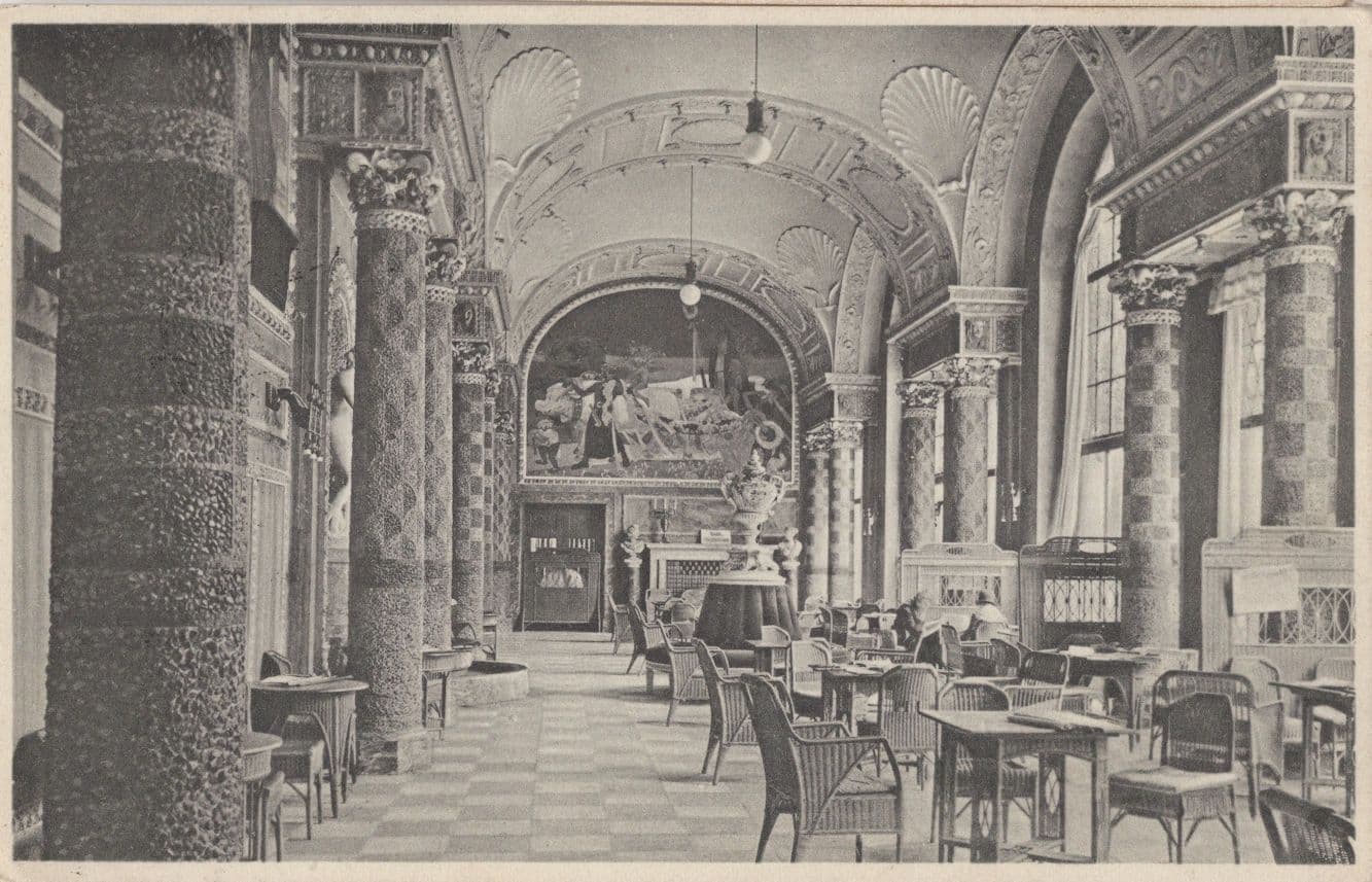 Rhein Muschelsaal Im Kurhaus German Old Postcard