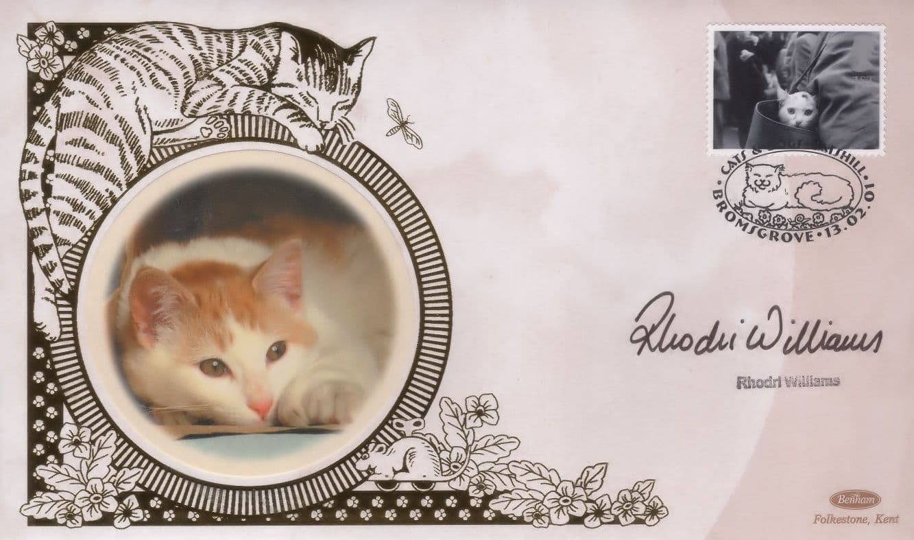 Rhodri Williams Animal Hospital Cats & Dogs Hand Signed First Day Cover