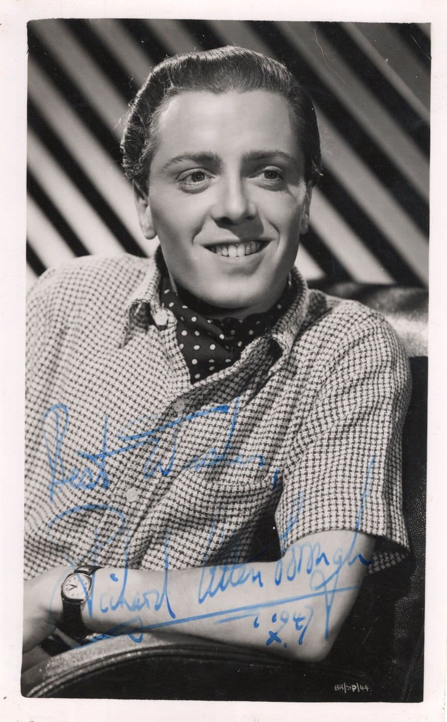 Richard Attenborough Antique 1947 Hand Signed Photo