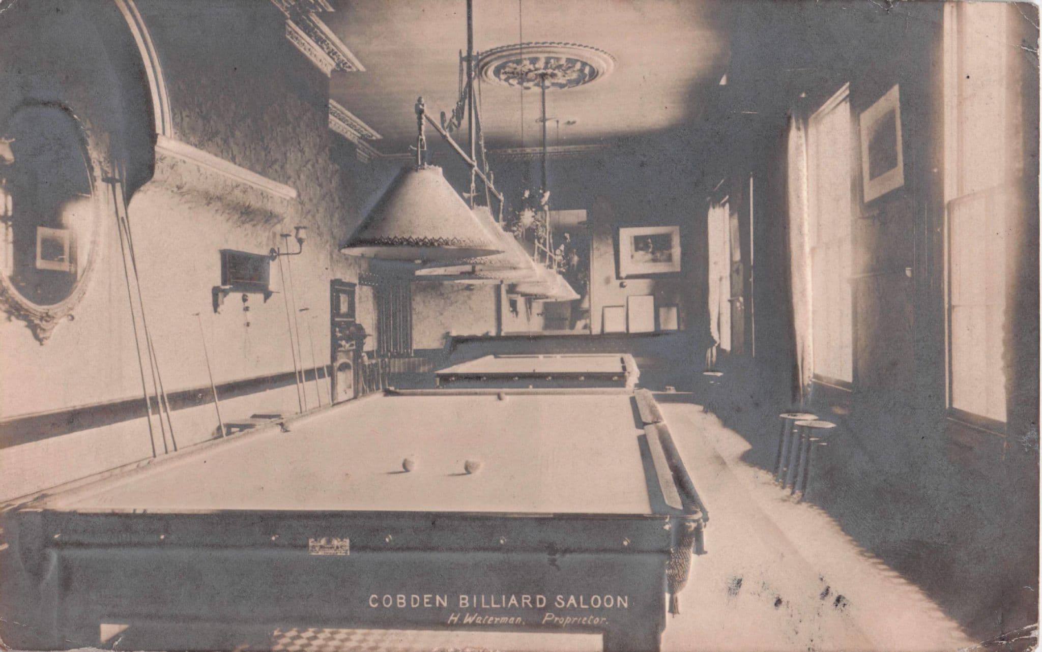 Richard Cobden Billiard Room Snooker Specimen Copy Antique Postcard