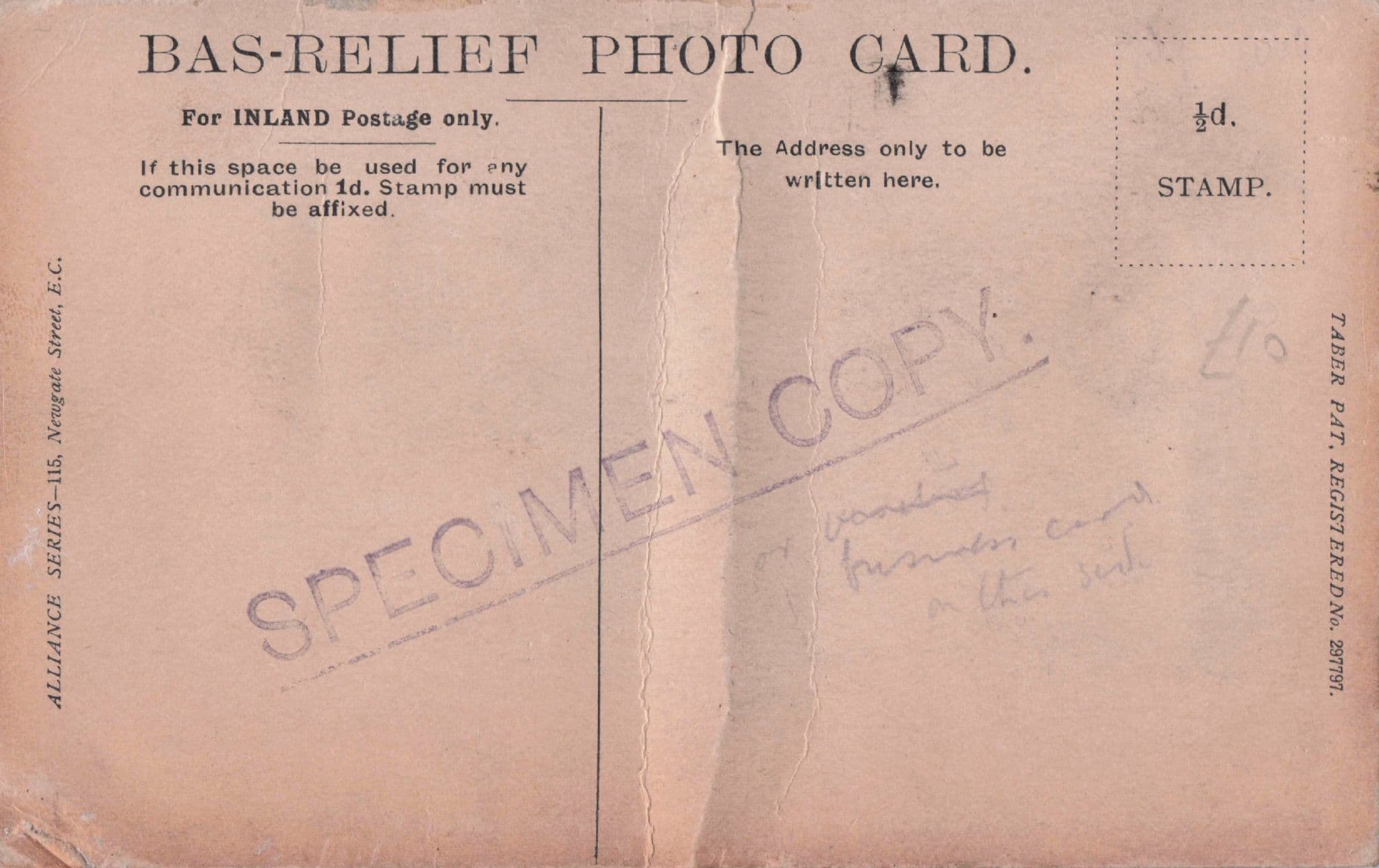 Richard Cobden Billiard Room Snooker Specimen Copy Antique Postcard