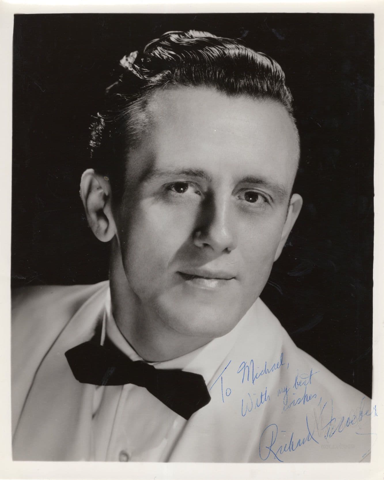 Richard Froeber Singer Music Artist Old Hand Signed Photo