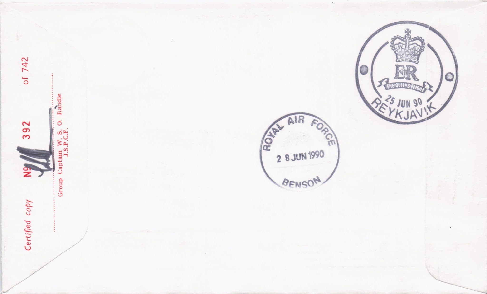 Richard Griffin Duke Of Edinburgh Police Officer Hand Signed Iceland FDC