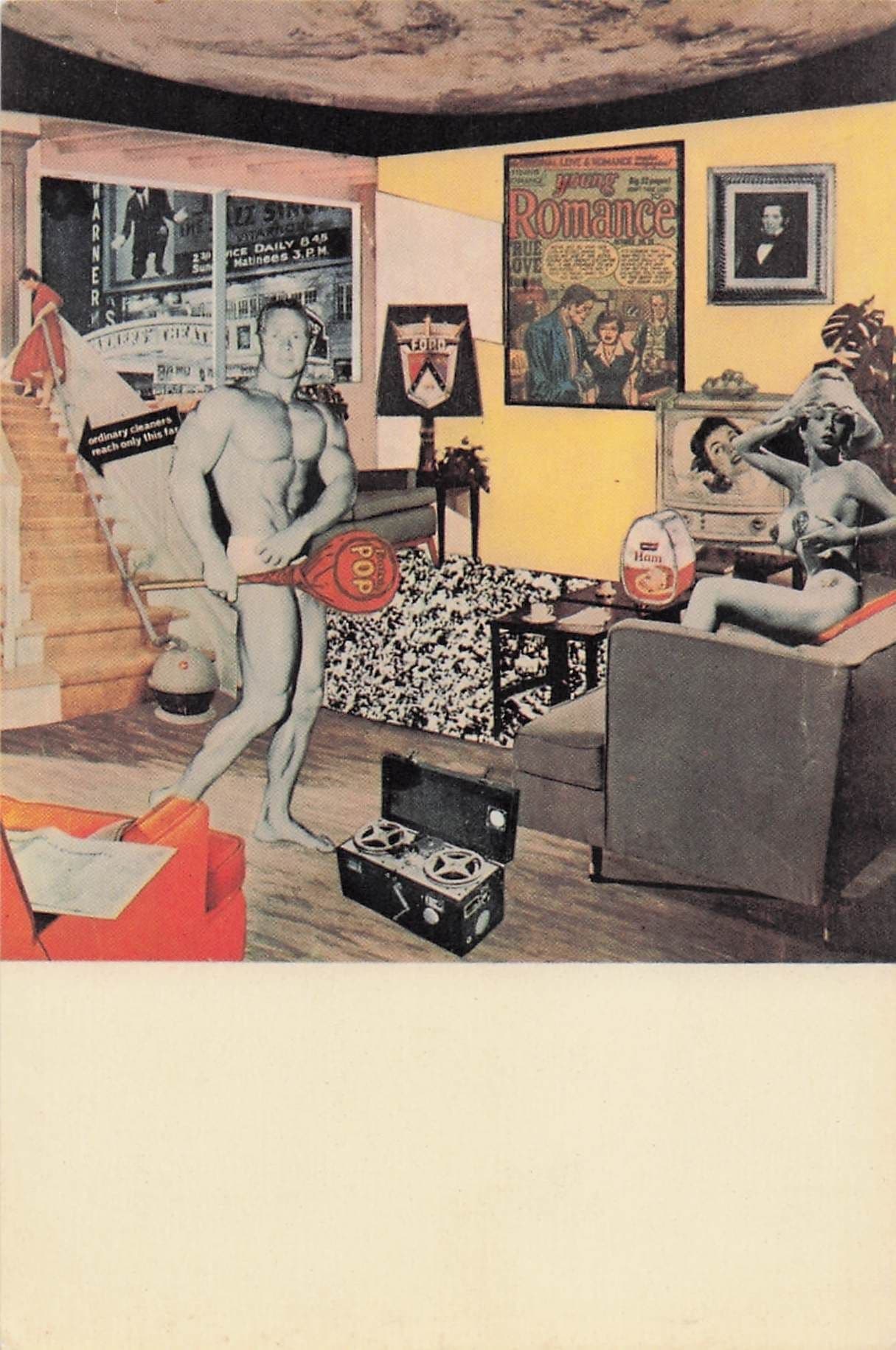 Richard Hamilton Just What Makes Todays Homes Risque Painting Postcard