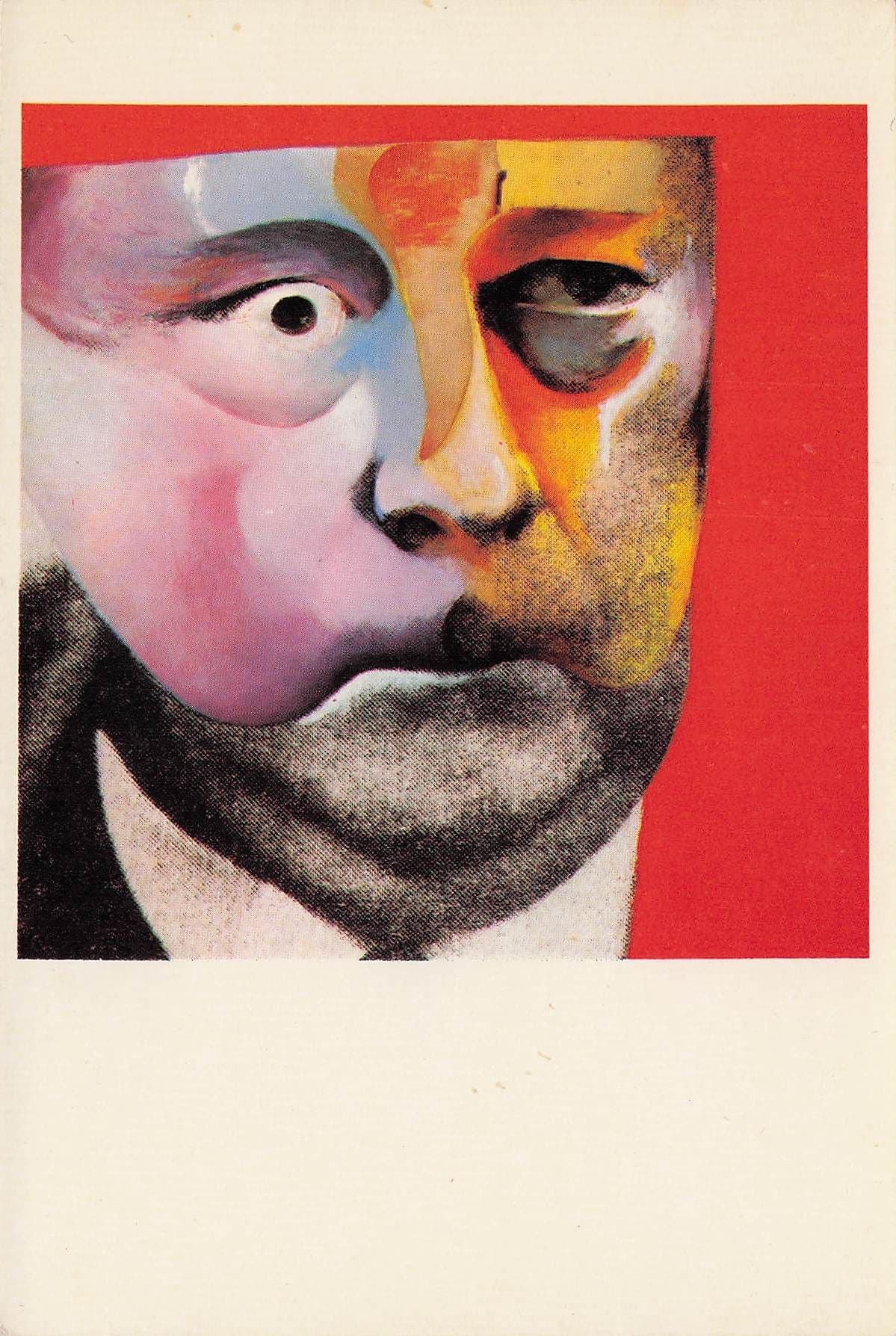 Richard Hamilton Portrait Of Hugh Gaitskell In Filmland Painting Postcard