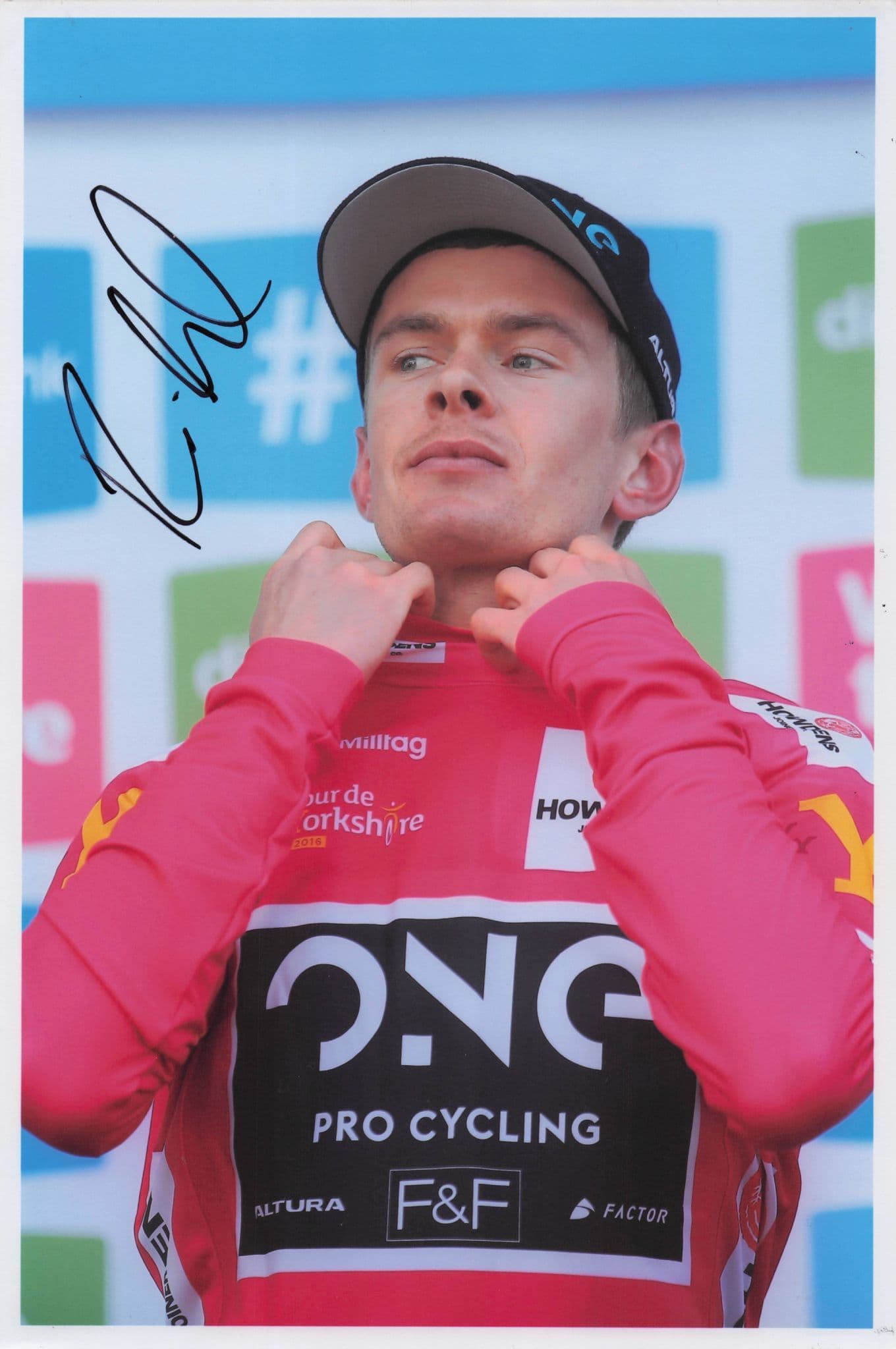 Richard Handley GB Cycling 2016 King Of Jersey Shirt 12x8 Hand Signed Photo