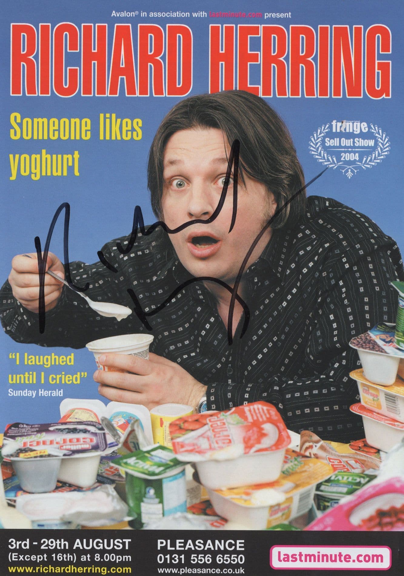 Richard Herring Live 2004 Tour Hand Signed Theatre Flyer