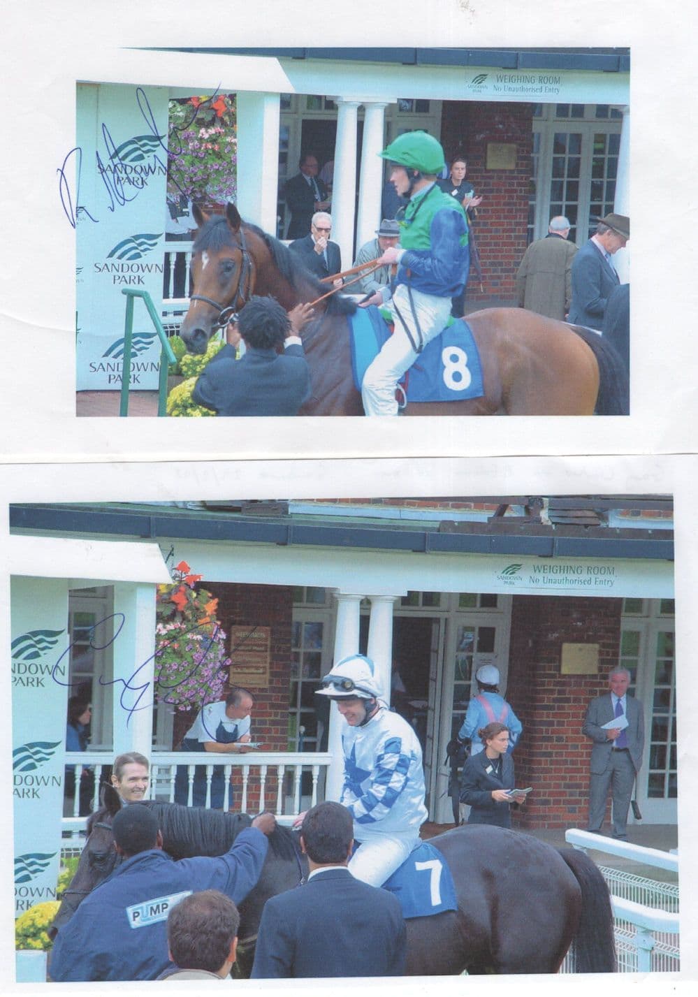 Richard Hughes Sandown 2003 2x Hand Signed Picture Please Read