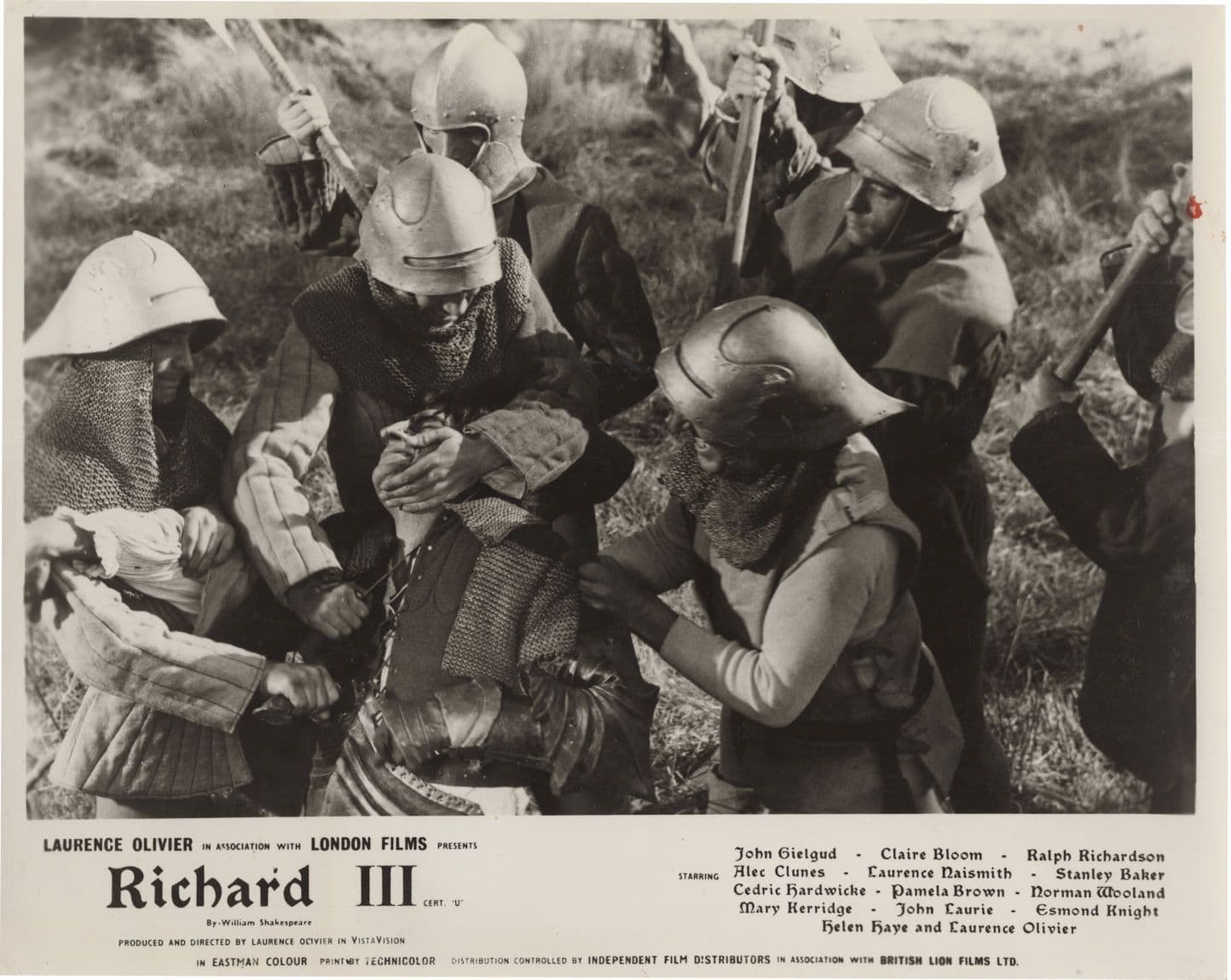 Richard III 1955 Cinema Film Laurence Olivier John Gielgud Lobby Card