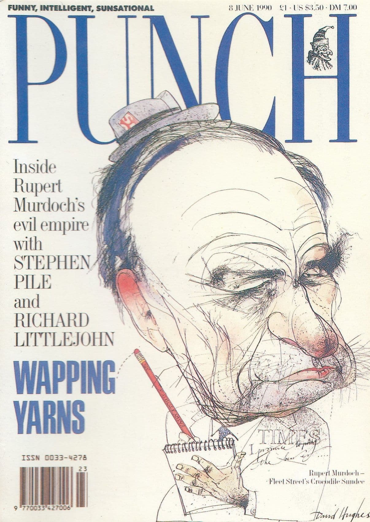 Richard Murdoch Evil Empire Punch Magazine Comic Postcard