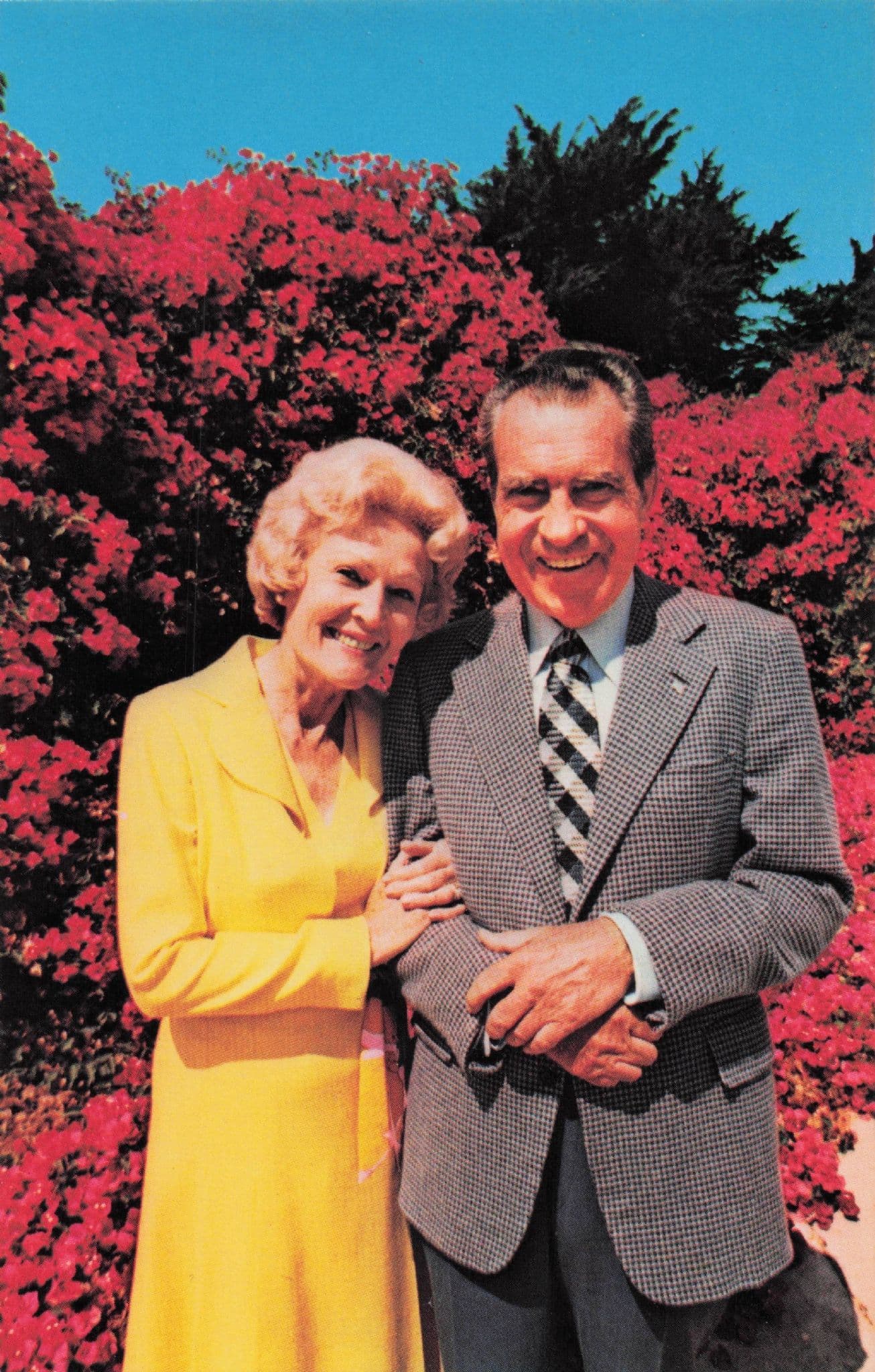 Richard Nixon With First Lady at San Clemente Estate USA Postcard