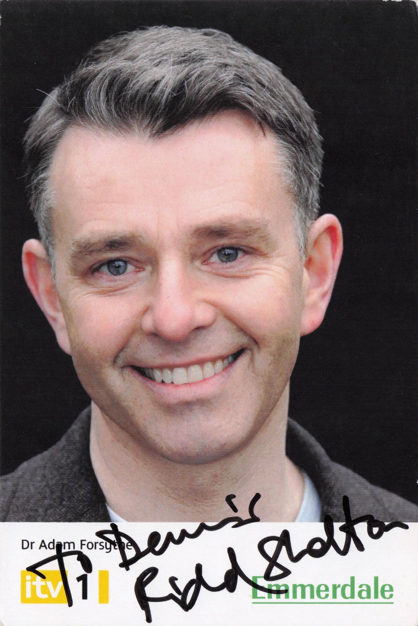 Richard Shelton Dr Adam Forsythe Emmerdale RARE Hand Signed Photo