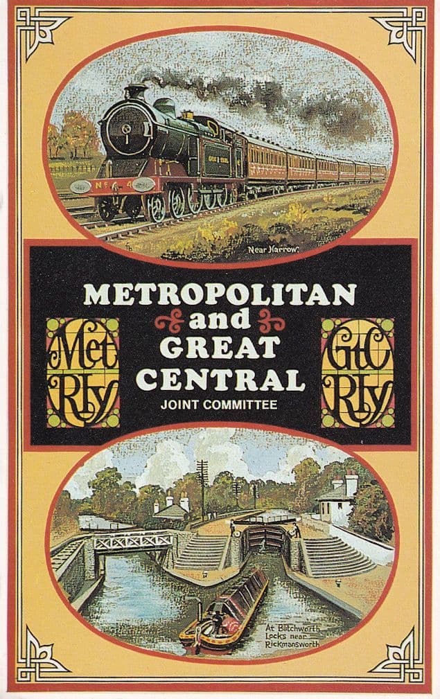 Rickmansworth Locks Metropolitan & Great Central Railway Postcard