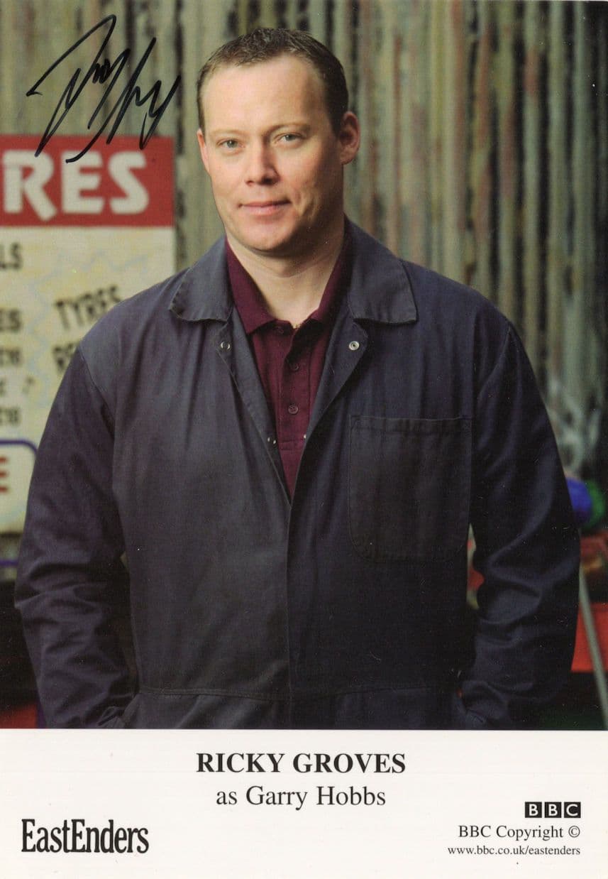 Ricky Groves as Garry Hobbs BBC Eastenders Hand Signed Cast Card Photo