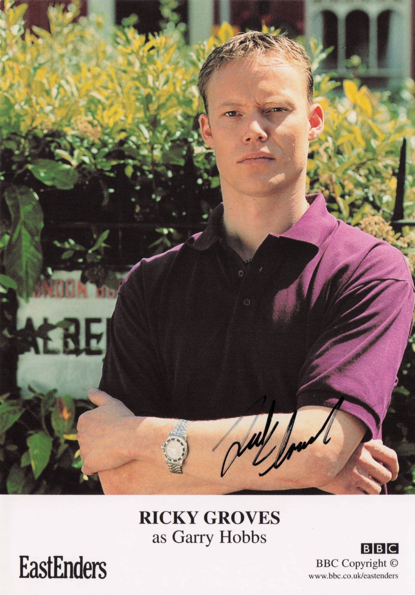 Ricky Groves as Garry Hobbs Eastenders Hand Signed Cast Photo