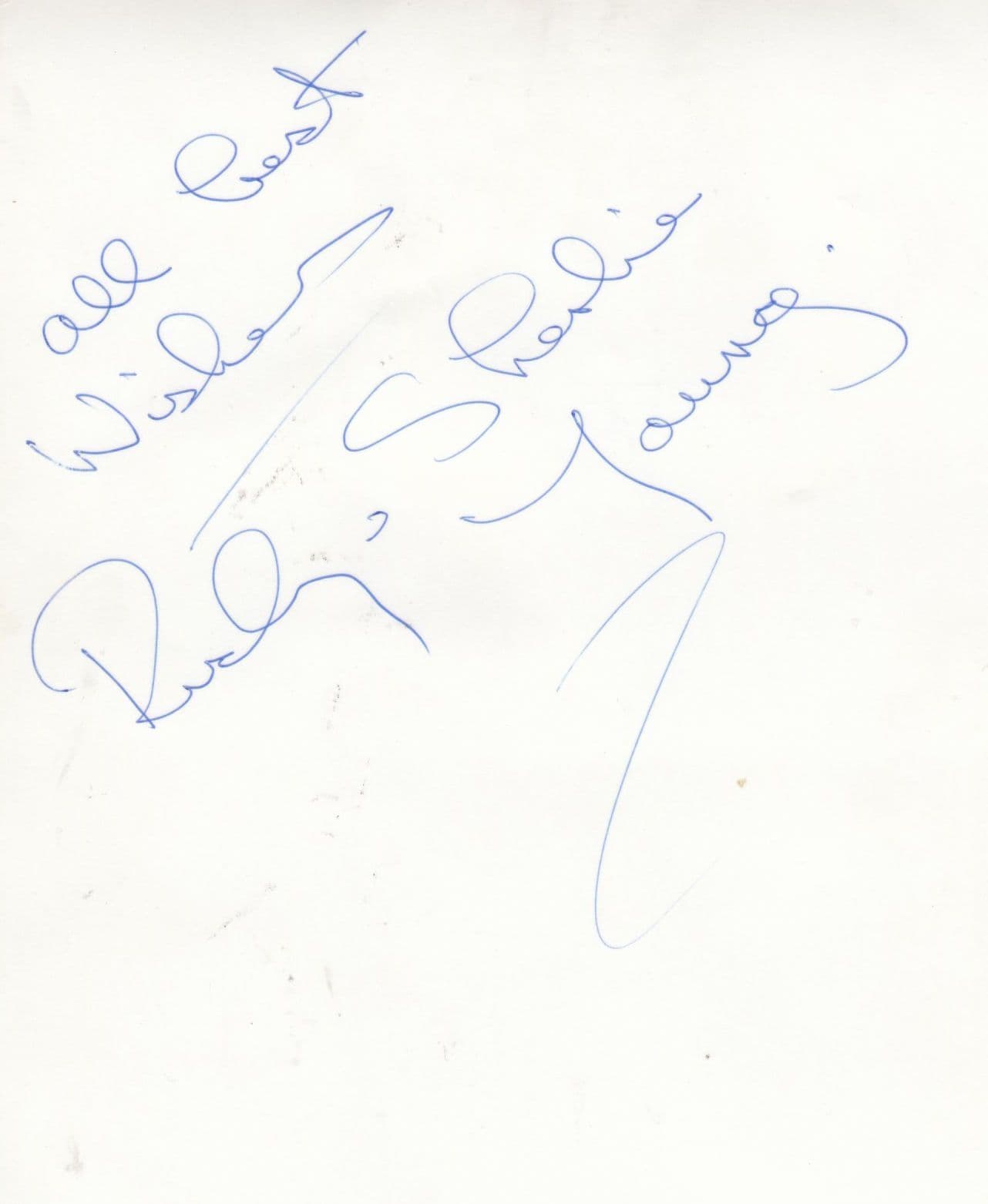 Ricky & Sherlie Young Jimmy Laycock Hand Signed Giant Photo & Private Letter
