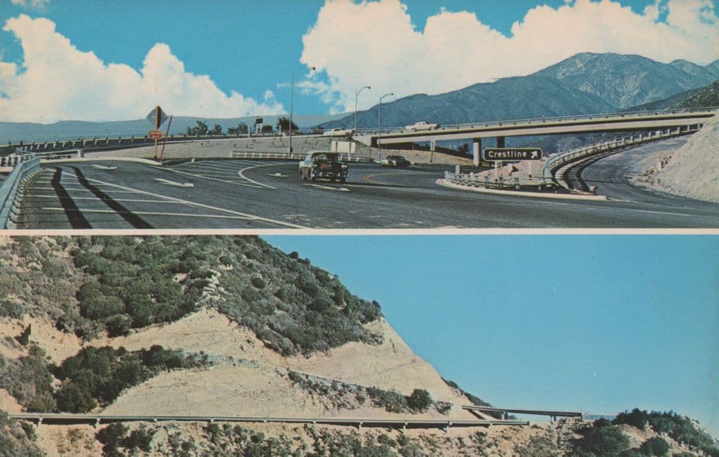 Rim O World Highway Motorway California USA Postcard