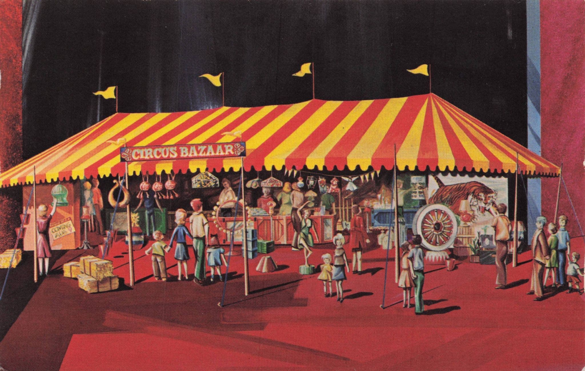 Ringling Bros Barnum Bailey Circus Bazaar Tent with Gifts Postcard