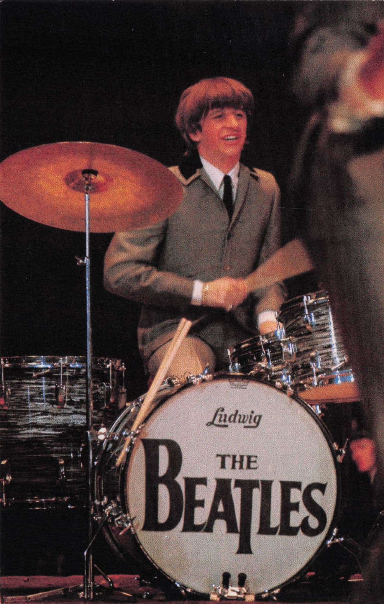Ringo Starr The Beatles RARE 1981 Live Music Concert Photo Postcard