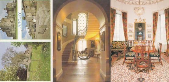 Ripley Castle Large Carriage Clock Grounds Rocking Horse 3x Postcard s