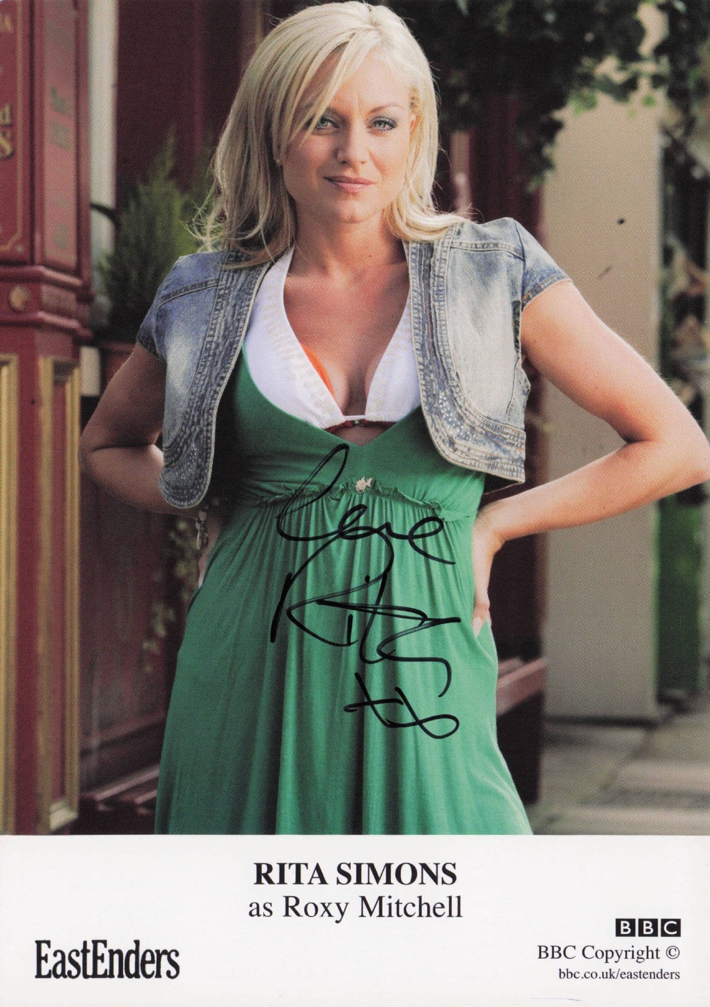 Rita Simons as Roxy Mitchell Eastenders Hand Signed Cast Card Photo (1)