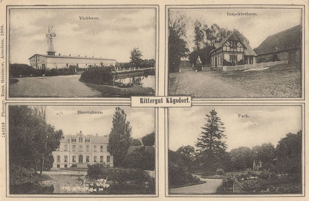 Rittergut Herrenhaus Dugsdorf Park Vicchaus Inspektorhaus German Old Postcard