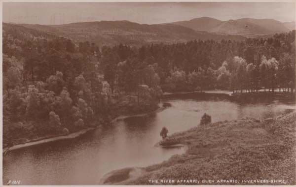 River Affaric Glen Skye Scotland Scottish Vintage Postcard