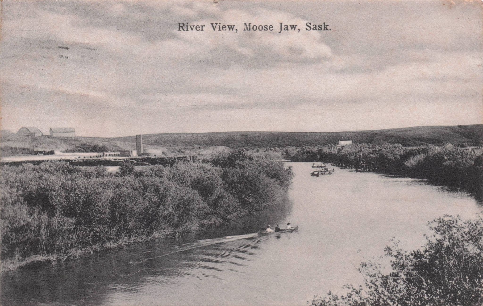River View Moose Jaw Sask Canada Antique Postcard