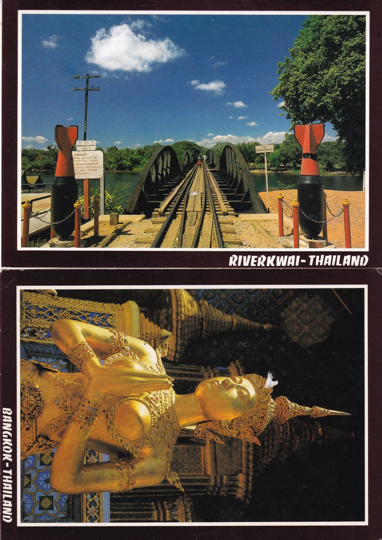 Riverkwai Written From Mandarin Hotel Bankok Thailand 2x Postcard s
