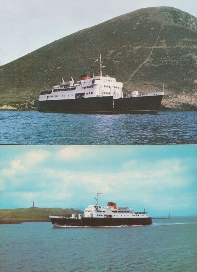 RMS Columba Caledonian Ship 2x Postcard