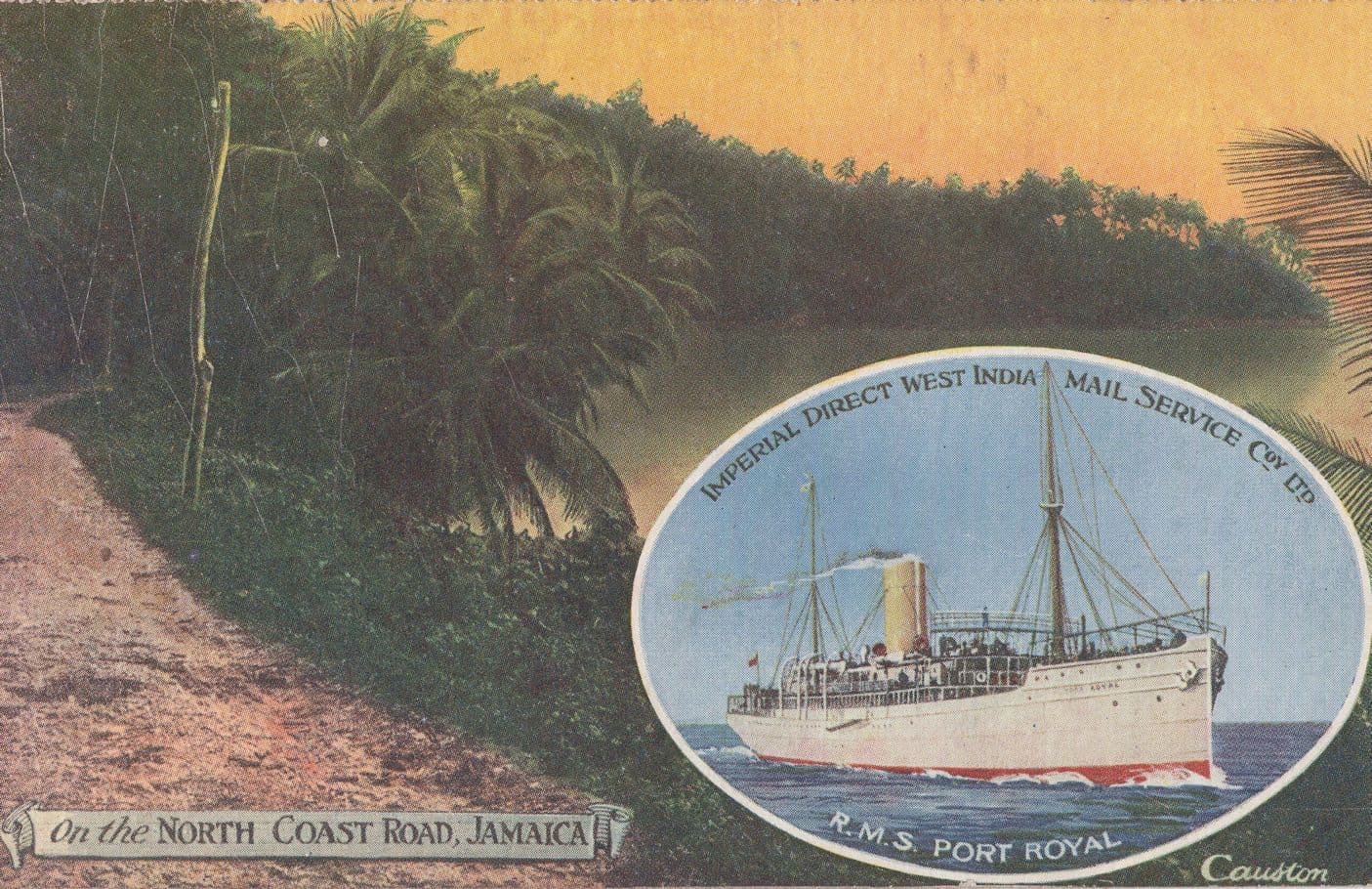RMS Port Royal at North Coast Road Jamaica Ship Postcard