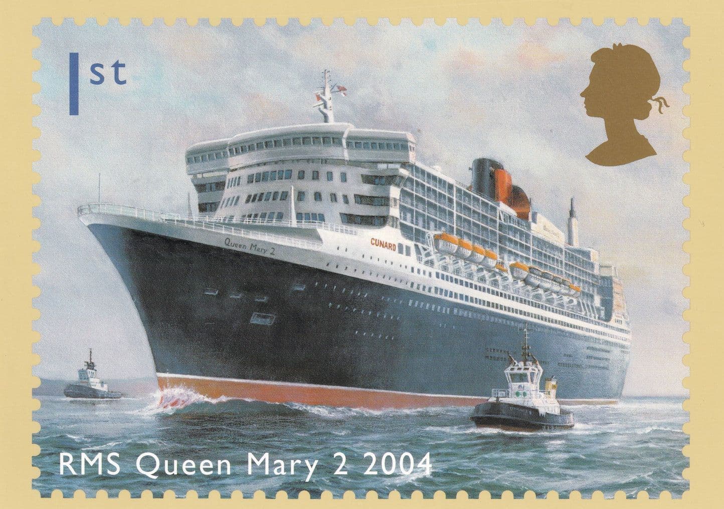 RMS Queen Mary II 2 First Day Cover Southampton PHQ Postcard
