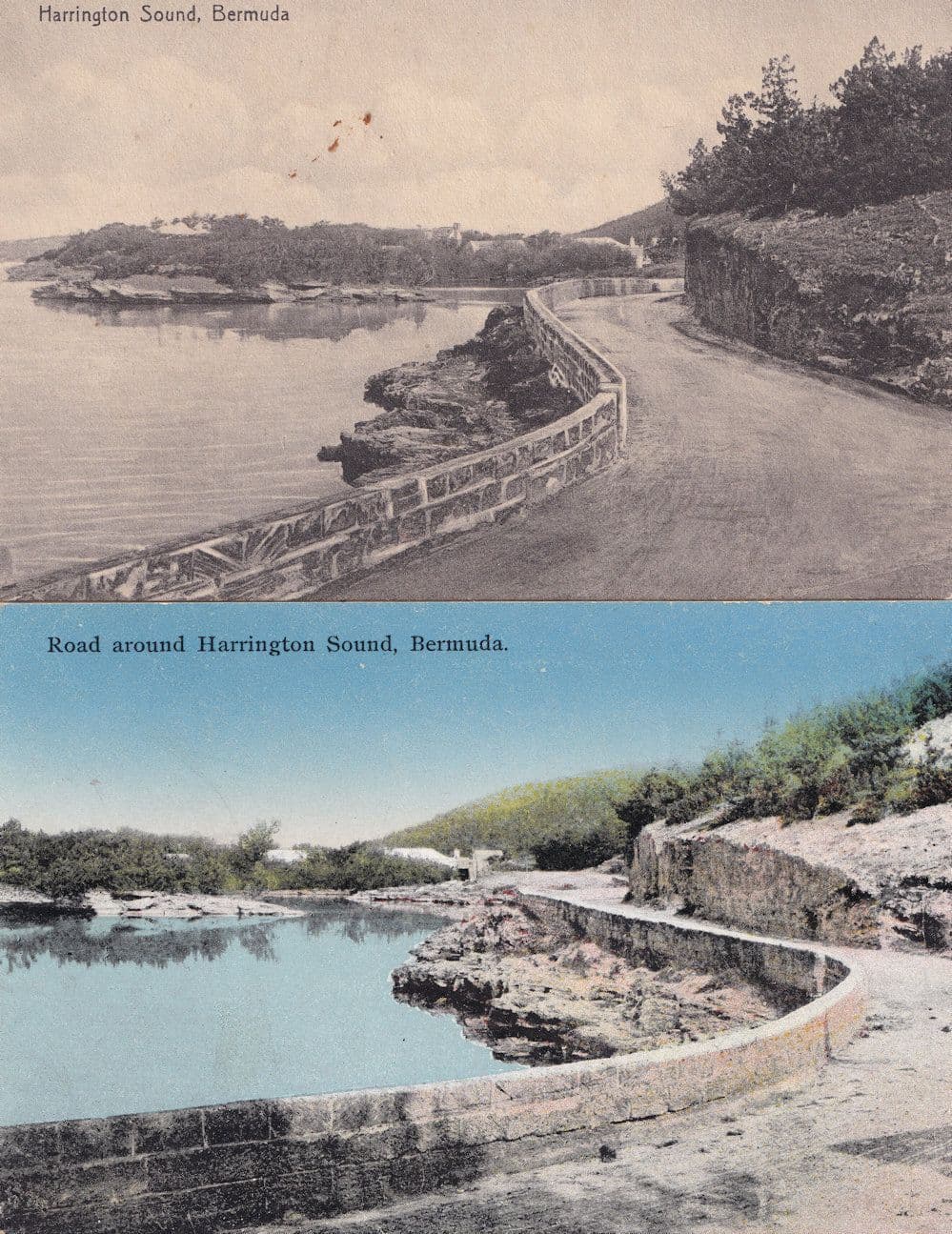 Road To Harrington Sound 2x Old Bermuda Postcard s