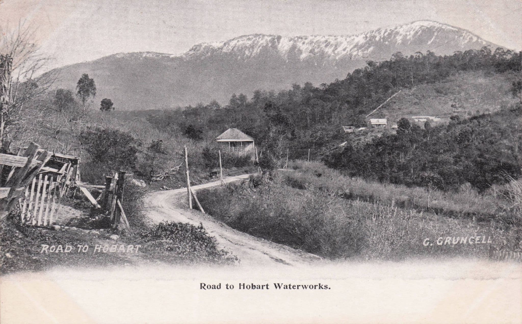 Road To Hobart Waterworks Australia Old Postcard