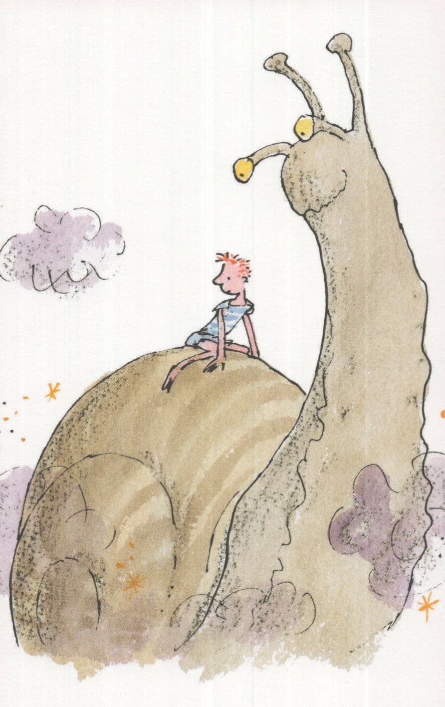 Roald Dahl Dirty Beasts Book Snail Winked At Me Postcard