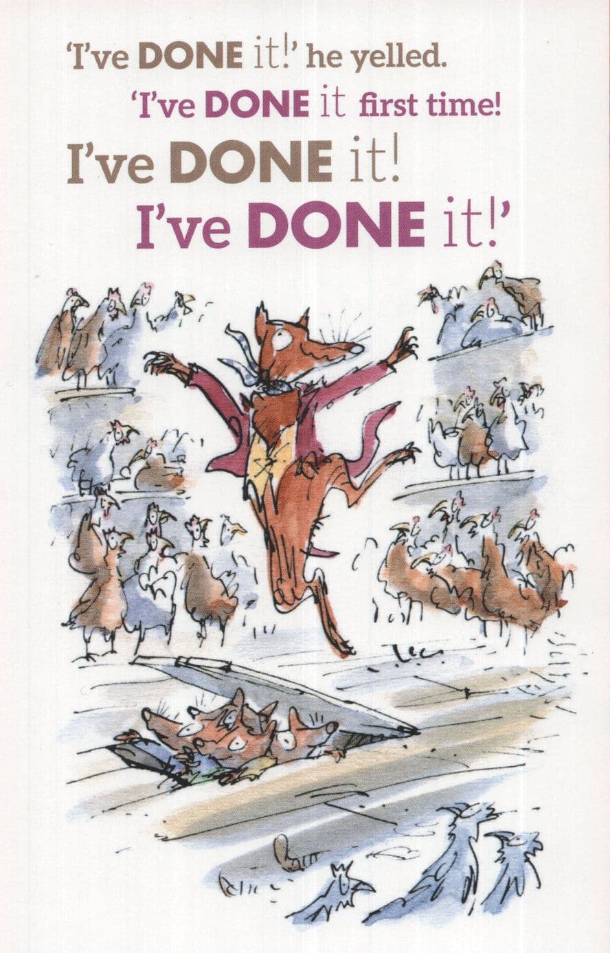 Roald Dahl Fantastic Mr Fox Book I've Done It Postcard