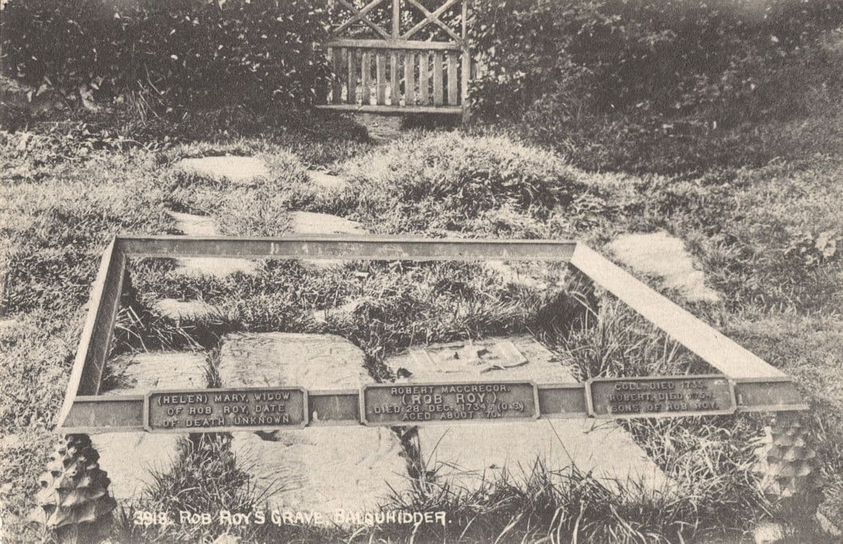 Rob Roy's Grave Perthshire Real Character Scottish Old Postcard