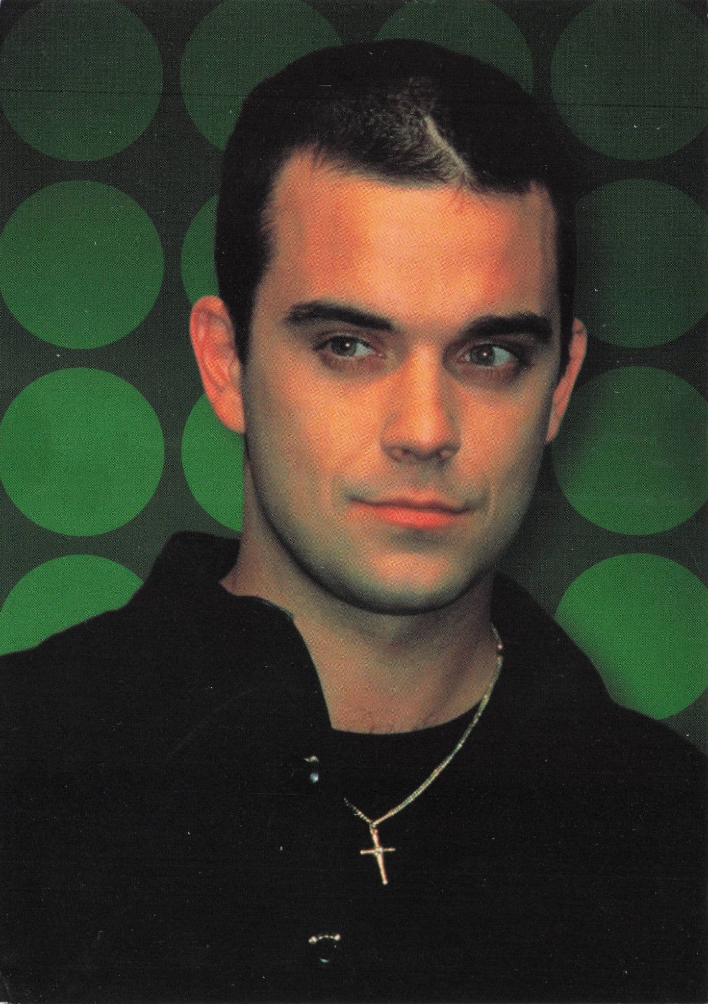 Robbie Williams Of Take That Portrait Rare Pyramid Photo Postcard