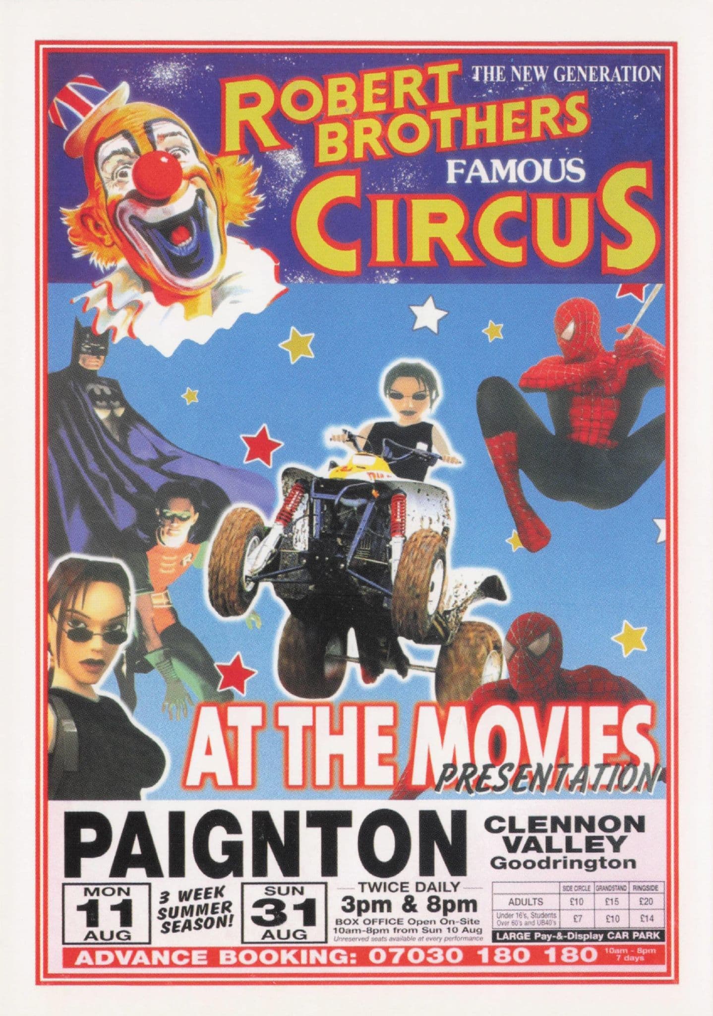 Robert Brothers Circus Transport Spiderman Paignton Poster Postcard
