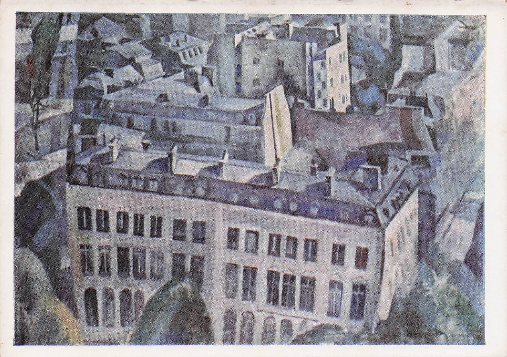 Robert Delaunay The City First Study Painting Postcard