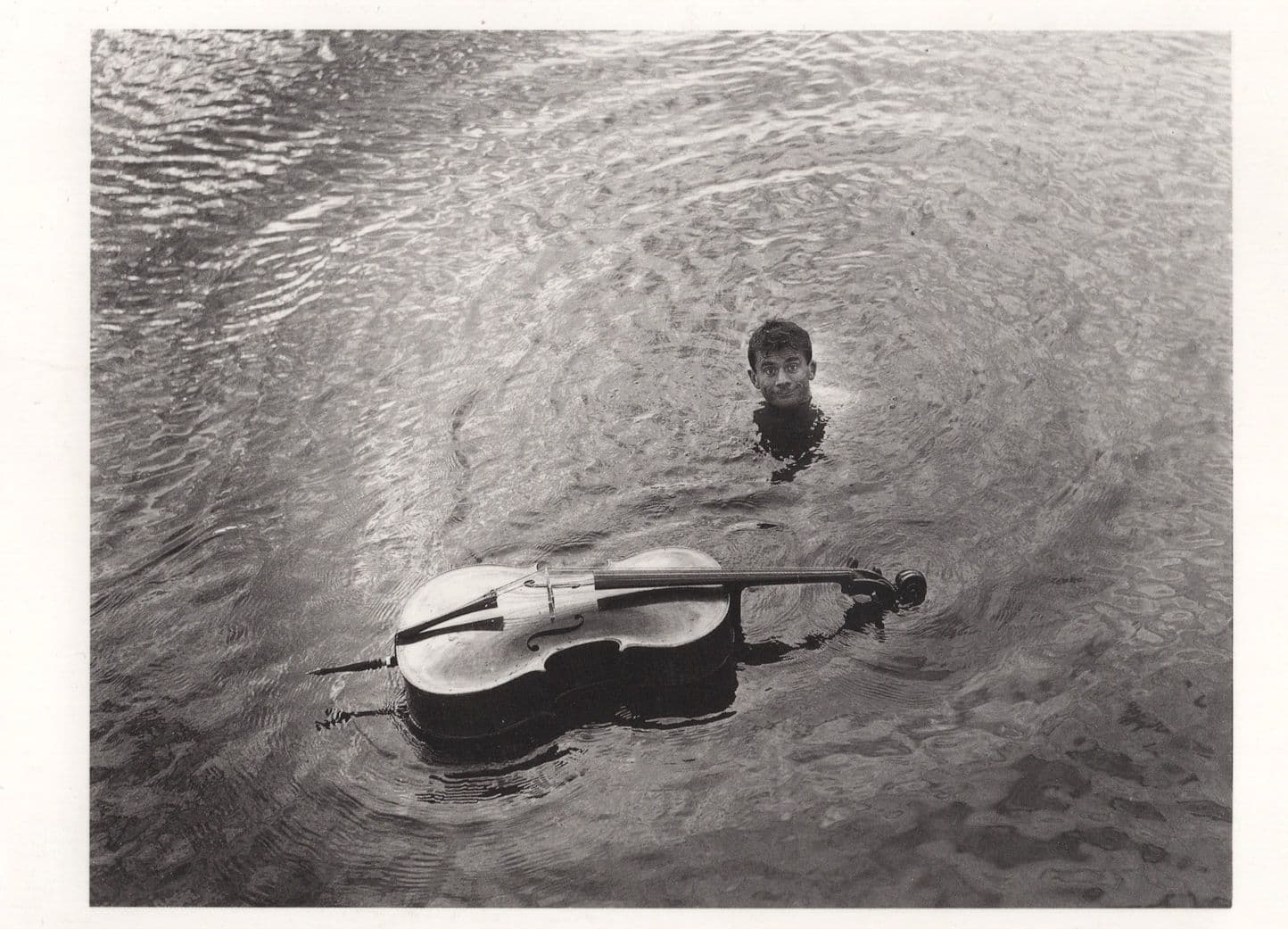 Robert Doisneau 1950s Sinking Disaster Cello French Award Photo Postcard