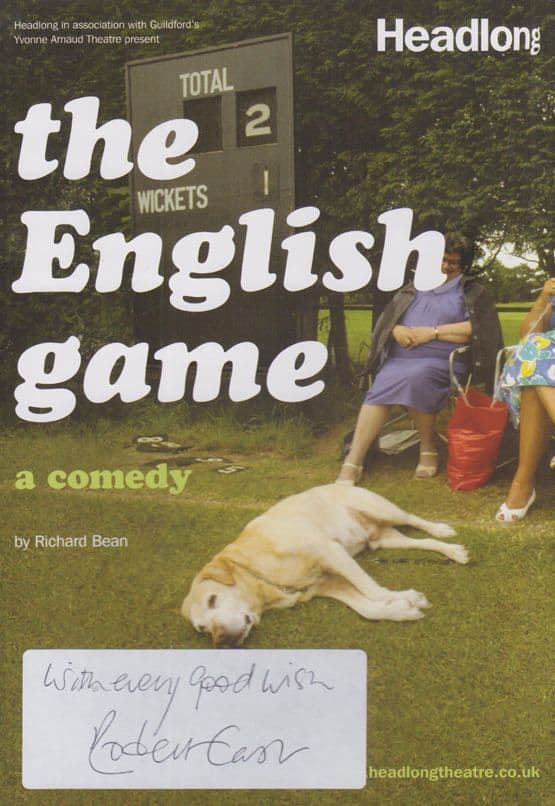 Robert East Dave Allen Blackadder The English Game Hand Signed Theatre Flyer