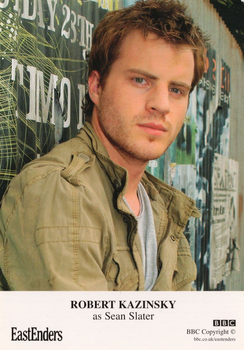 Robert Kazinsky as Sean Slater Eastenders Reverse Hand Signed Cast Card Photo
